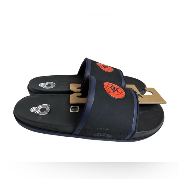 Houston Astros MLB NIKE SLIDES FLIP FLOP DH6978 Mens Comfy Sandals SIZE 14 New - Picture 1 of 9